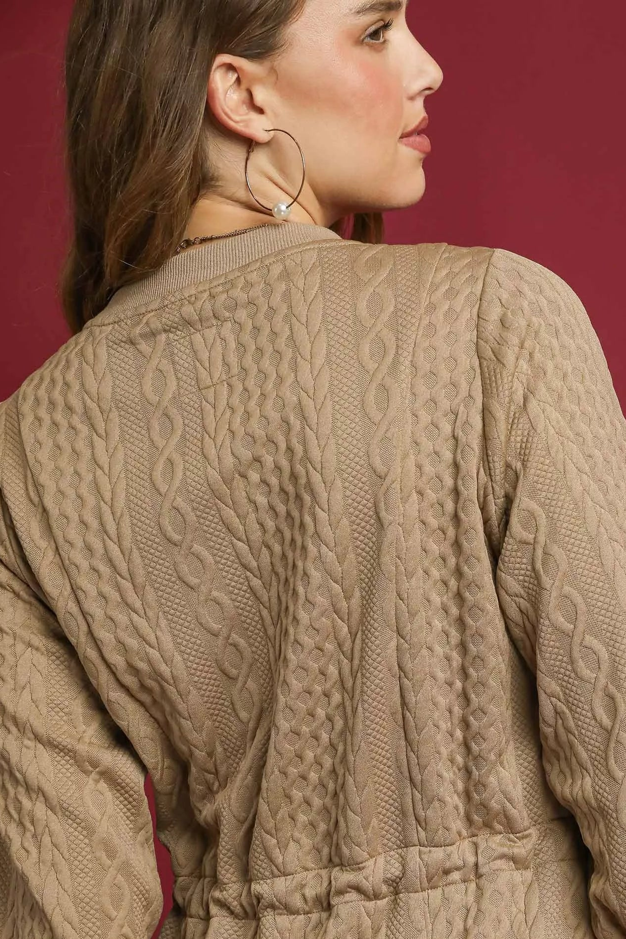 Granby Cable Knit Mini Dress with Pockets