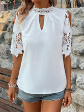 Load image into Gallery viewer, Blossom Lace Cold Shoulder Blouse
