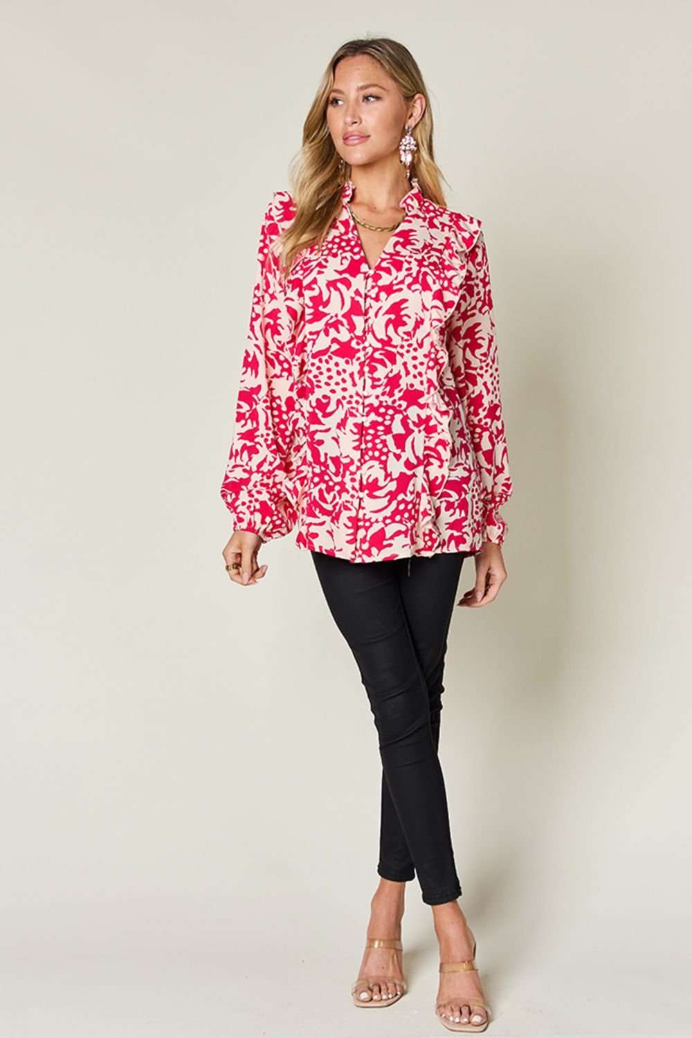 Buena Park Ruffle Trim Blouse