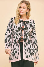 Load image into Gallery viewer, Audrey Leopard Ribbon Tie Front Cardigan
