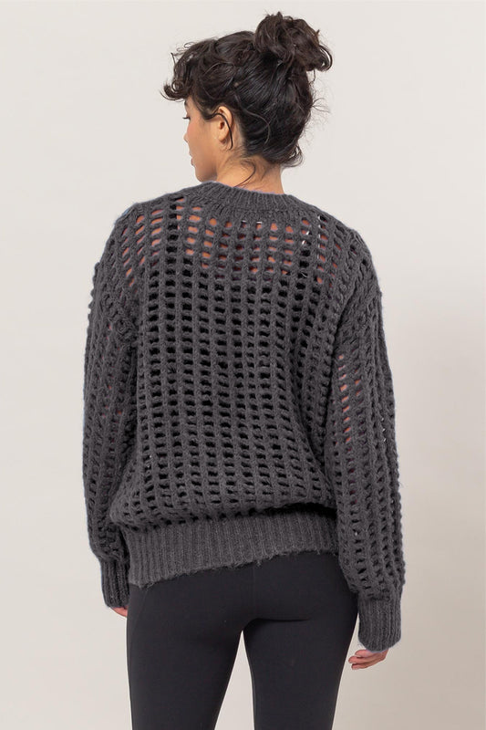 Nola Openwork Knit Sweater