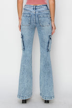 Load image into Gallery viewer, RISEN High Rise Cargo Flare Jeans
