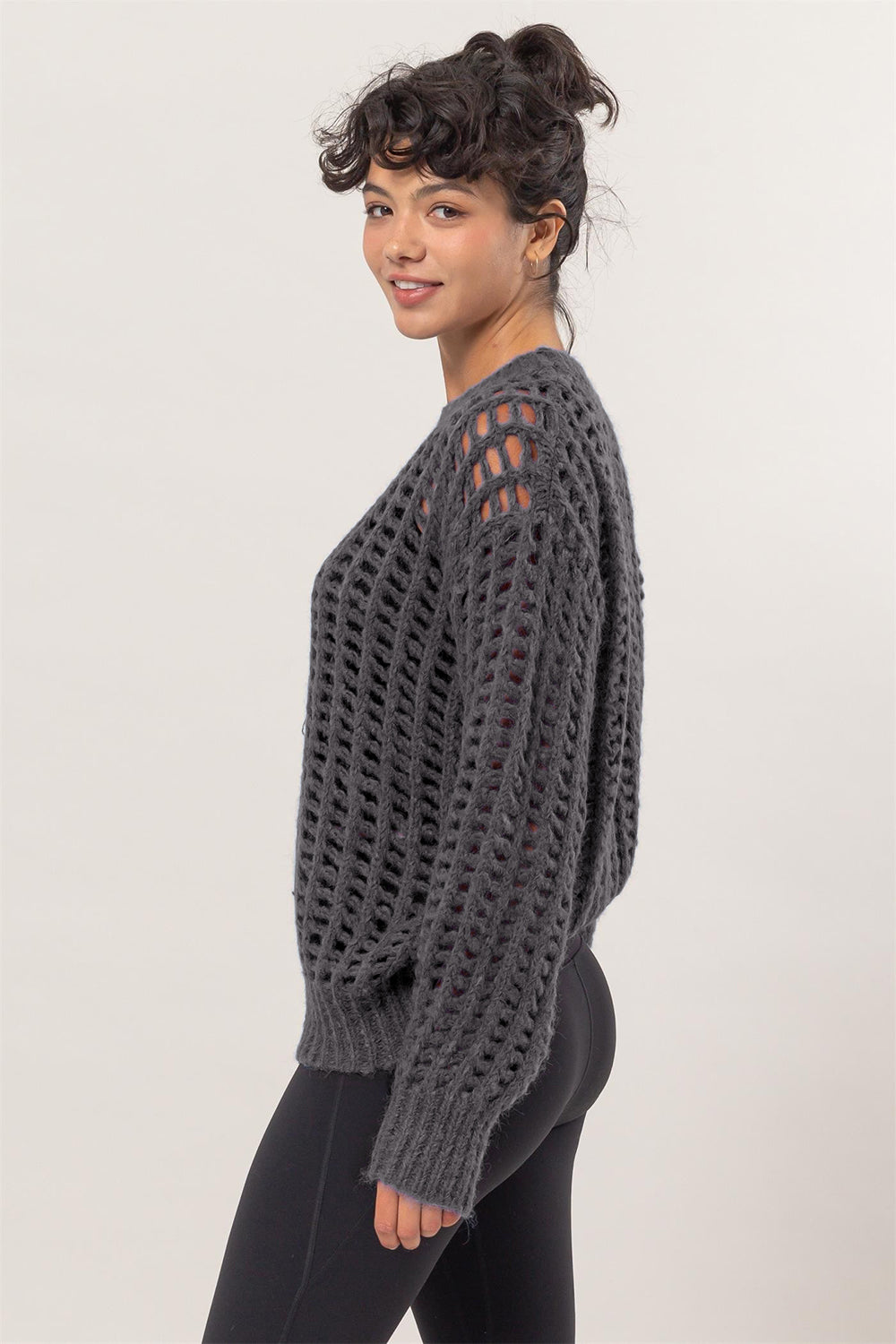 Nola Openwork Knit Sweater