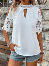 Load image into Gallery viewer, Blossom Lace Cold Shoulder Blouse
