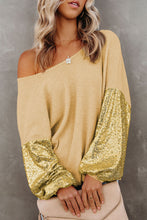 Load image into Gallery viewer, Dubois Sequin Waffle-Knit Top
