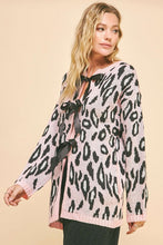 Load image into Gallery viewer, Audrey Leopard Ribbon Tie Front Cardigan
