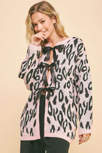 Load image into Gallery viewer, Audrey Leopard Ribbon Tie Front Cardigan
