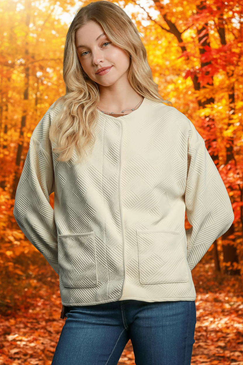 Daphanie Textured Jacquard Jacket