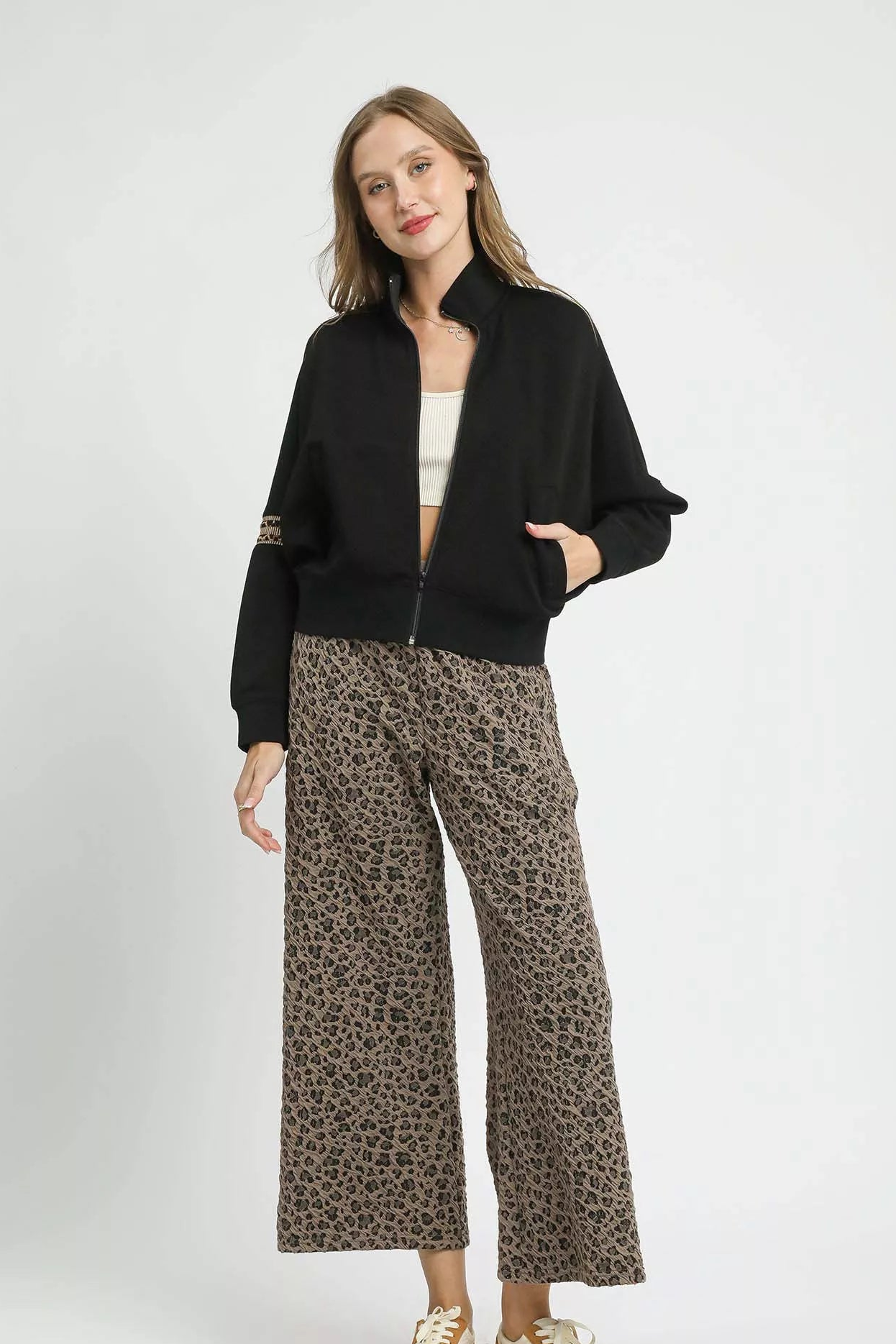 Jordan Zippered Cropped Jacket