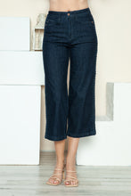 Load image into Gallery viewer, Judy Blue Side Seam Braid Detail Crop Wide Leg Jeans
