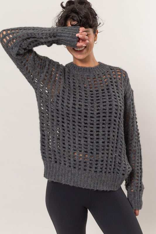 Nola Openwork Knit Sweater