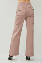 Load image into Gallery viewer, RISEN High Rise Wide Leg Cargo Jeans
