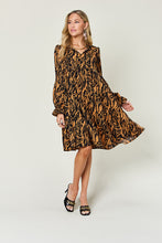 Load image into Gallery viewer, Alden Ruffle Hem Long Sleeve Dress
