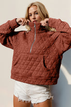 Load image into Gallery viewer, Lilly Half Zip Quilted Sweatshirt
