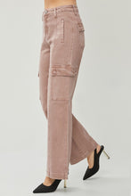 Load image into Gallery viewer, RISEN High Rise Wide Leg Cargo Jeans
