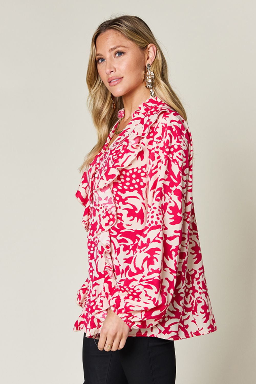 Buena Park Ruffle Trim Blouse
