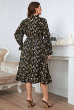 Load image into Gallery viewer, Valle Floral Flounce Sleeve Midi Dress
