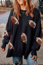 Load image into Gallery viewer, Sanders Sequin Football Slit Sweatshirt
