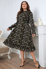 Load image into Gallery viewer, Valle Floral Flounce Sleeve Midi Dress
