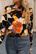 Load image into Gallery viewer, Granby Floral Mock Neck Blouse
