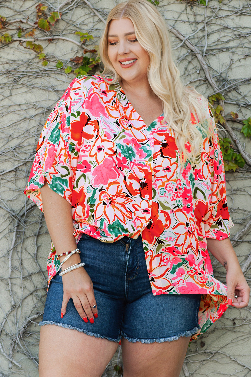 Elmira Floral V-Neck Shirt