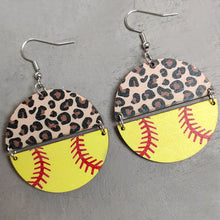 Load image into Gallery viewer, Sport Wooden Dangle Earrings
