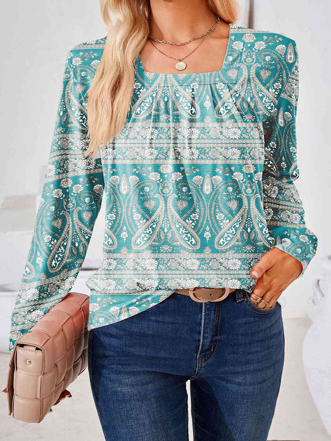 Bluffton Square Neck Blouse