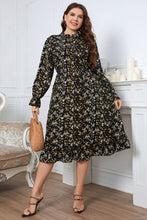 Load image into Gallery viewer, Valle Floral Flounce Sleeve Midi Dress
