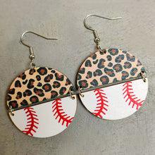 Load image into Gallery viewer, Sport Wooden Dangle Earrings
