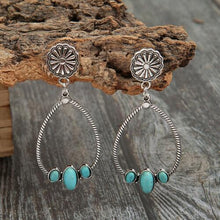 Load image into Gallery viewer, Turquoise Teardrop Earrings
