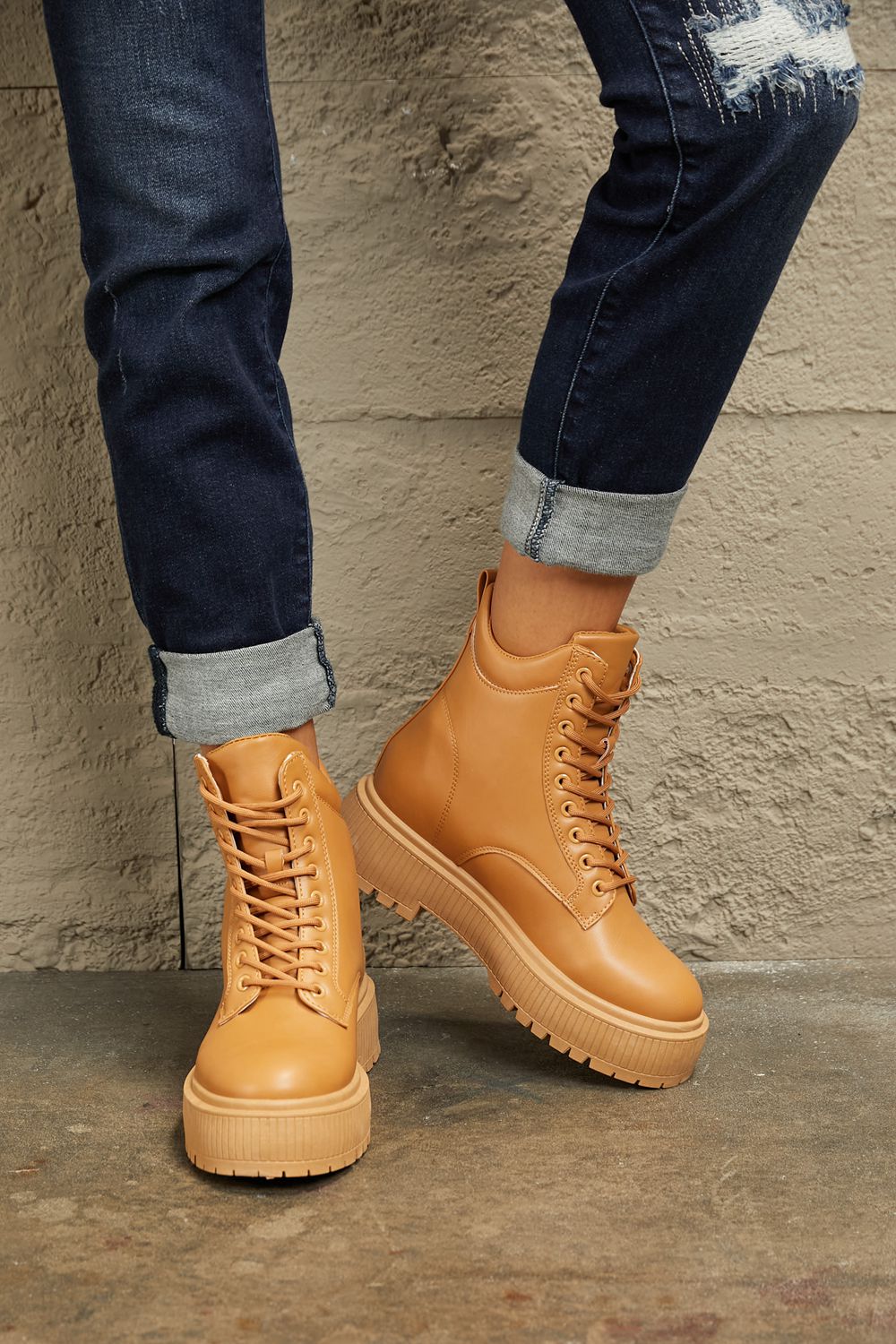 Big Sky Platform Combat Boots