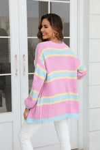 Load image into Gallery viewer, Baronette Ribbed Dropped Shoulder Cardigan
