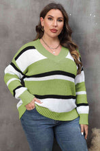 Load image into Gallery viewer, Darien Striped V-Neck Sweater
