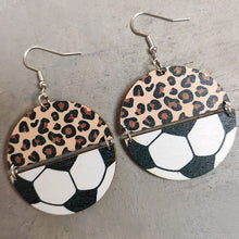 Load image into Gallery viewer, Sport Wooden Dangle Earrings
