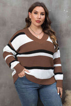 Load image into Gallery viewer, Darien Striped V-Neck Sweater
