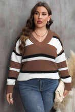 Load image into Gallery viewer, Darien Striped V-Neck Sweater
