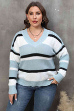 Load image into Gallery viewer, Darien Striped V-Neck Sweater
