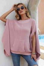 Load image into Gallery viewer, Artesia Waffle-Knit Cloak Sleeve Sweater
