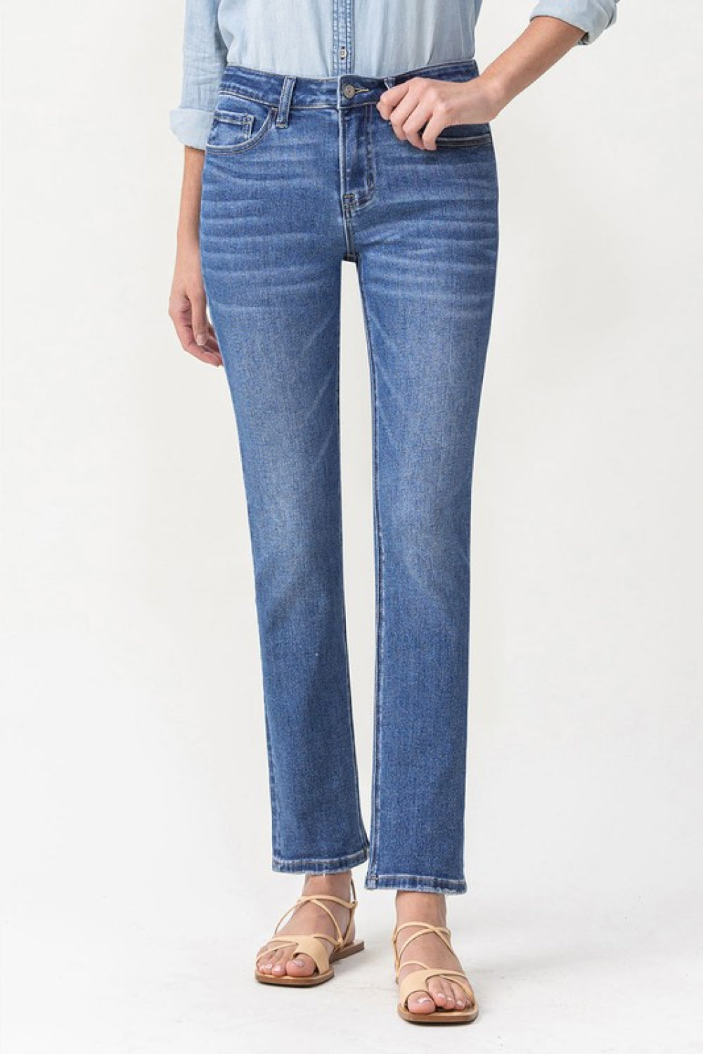 Maggie Midrise Slim Ankle Straight Jeans by Lovervet